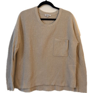 Madewell Women’s Textured Knit Sweater Beige Medium